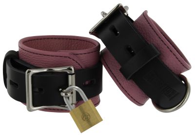 
Strict Leather Pink and Black Deluxe Locking Cuffs
